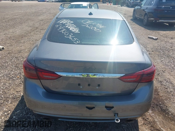 2018 Infiniti Q50 Red Sport 400 with VIN JN1FV7AP7JM461628, listed as a IAAI auction lot 42622062 with 58,561 mi miles and . Bid and sale history available at DreamBid. Image 16.