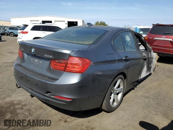 2015 BMW 3 Series 328i xDrive with VIN WBA3B5C54FF962669, listed as a Copart auction lot 48249405 with 0 mi miles and Salvage Title. Bid and sale history available at carsss.com. Image 3.