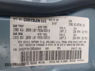 2008 Chrysler Pacifica with VIN 2A8GM78X18R608844, listed as a IAAI auction lot 41799356 with 102,382 mi miles and . Bid and sale history available at DreamBid. Image 9.