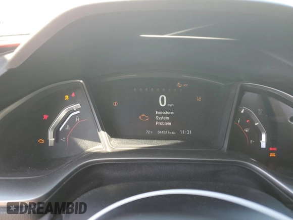 2020 Honda Civic Si with VIN 2HGFC1E52LH704407, listed as a Copart auction lot 54919985 with 44,521 mi miles and Salvage Title. Bid and sale history available at DreamBid. Image 9.