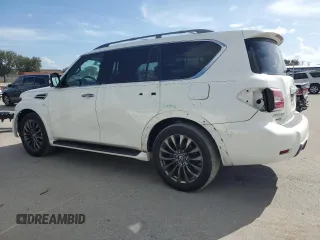 2020 Nissan Armada Platinum with VIN JN8AY2NF5L9360651, listed as a Copart auction lot 80011224 with 28,093 mi miles and Salvage Title. Bid and sale history available at carsss.com. Image 2.