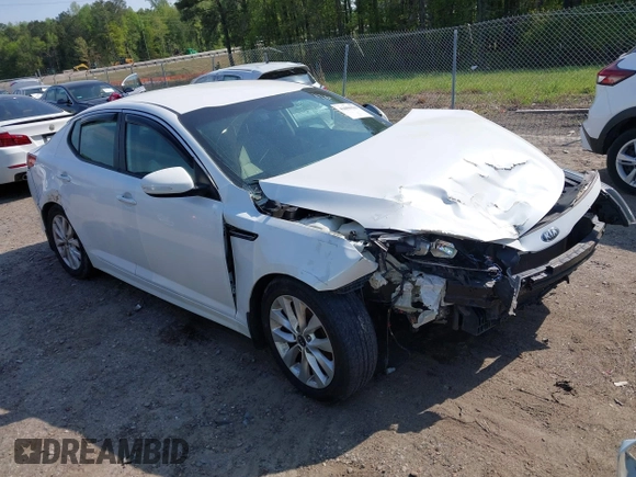 2014 Kia Optima LX with VIN KNAGM4A76E5454542, listed as a IAAI auction lot 42006510 with 192,291 mi miles and . Bid and sale history available at carsss.com. Image 1.
