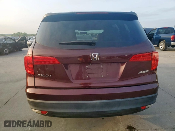2016 Honda Pilot LX with VIN 5FNYF6H1XGB052815, listed as a Copart auction lot 51509745 with 35,343 mi miles and Clean Title. Bid and sale history available at carsss.com. Image 6.