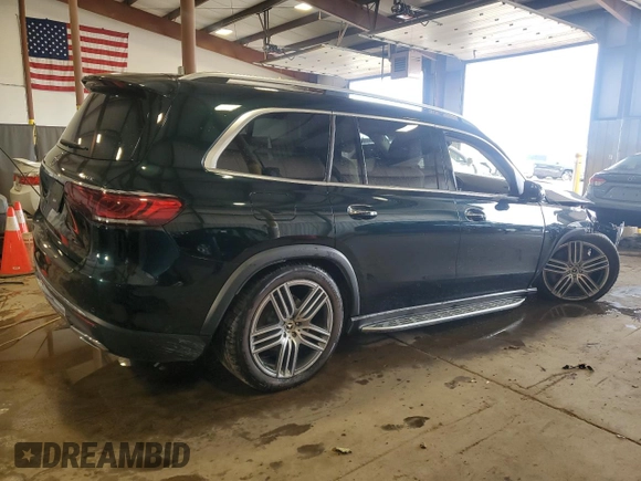 2021 Mercedes-Benz GLS 450 with VIN 4JGFF5KE6MA419030, listed as a Copart auction lot 59041075 with 39,780 mi miles and Salvage title. Bid and sale history available at DreamBid. Image 3.