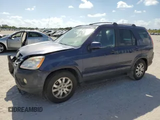 2005 Honda CR-V EX with VIN SHSRD78865U346215, listed as a Copart auction lot 53931105 with 170,438 mi miles and Salvage Title. Bid and sale history available at carsss.com. Image 1.