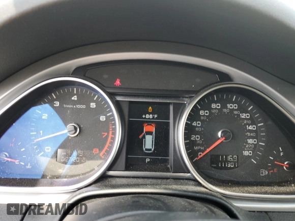 2014 Audi Q7 Premium Plus с VIN WA1LGAFE6ED000953, выставлен на аукционе Copart как лот 62193535 с пробегом 111 301 миль миль и Списание • Salvage title. История ставок и продаж доступна на DreamBid. Изображение 9.