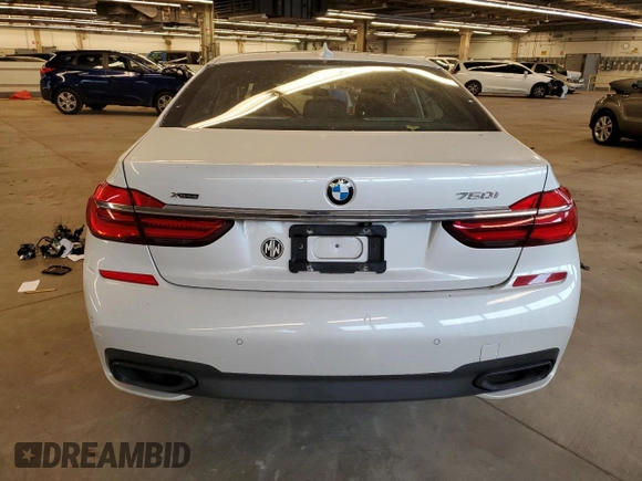 2017 BMW 7 Series with VIN WBA7F2C36HG422997, listed as a Copart auction lot 56149494 with Not Provided miles and Salvage Title. Bid and sale history available at DreamBid. Image 6.