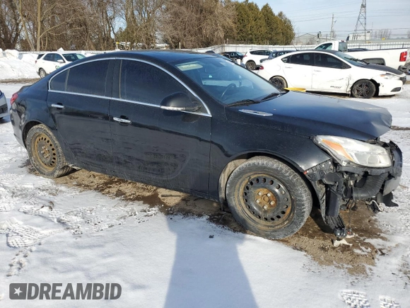 2013 Buick Regal with VIN 2G4GR5ER0D9121580, listed as a Copart auction lot 46574995 with 159,907 mi miles and Salvage Title. Bid and sale history available at carsss.com. Image 4.