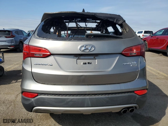 2013 Hyundai Santa Fe 2.0T Sport with VIN 5XYZWDLA8DG033507, listed as a Copart auction lot 51593645 with 0 mi miles and Salvage Title. Bid and sale history available at carsss.com. Image 6.