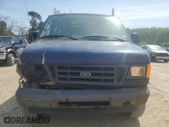 2005 Ford Econoline Cargo with VIN 1FTNE24W15HB22604, listed as a Copart auction lot 52352495 with 227,339 mi miles and Salvage Title. Bid and sale history available at carsss.com. Image 5.