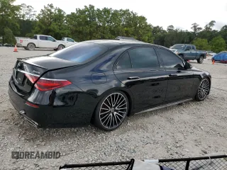 2023 Mercedes-Benz S-Class S 580 with VIN W1K6G7GB6PA210974, listed as a Copart auction lot 70876674 with 5,756 mi miles and Salvage Title. Bid and sale history available at carsss.com. Image 3.