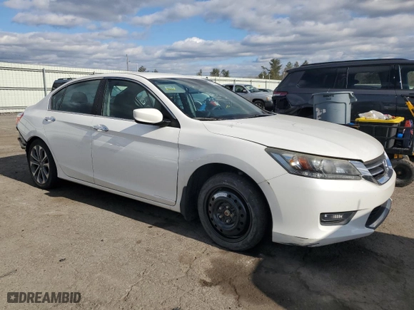 2015 Honda Accord Sedan Sport with VIN 1HGCR2F52FA160810, listed as a Copart auction lot 53022205 with 61,970 mi miles and Salvage Title. Bid and sale history available at carsss.com. Image 4.