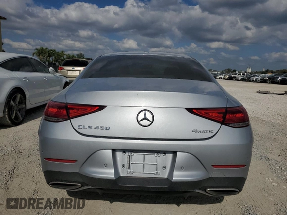 2022 Mercedes-Benz CLS with VIN W1K2J5KB1NA095676, listed as a Copart auction lot 51993254 with 0 mi miles and Salvage Title. Bid and sale history available at carsss.com. Image 6.