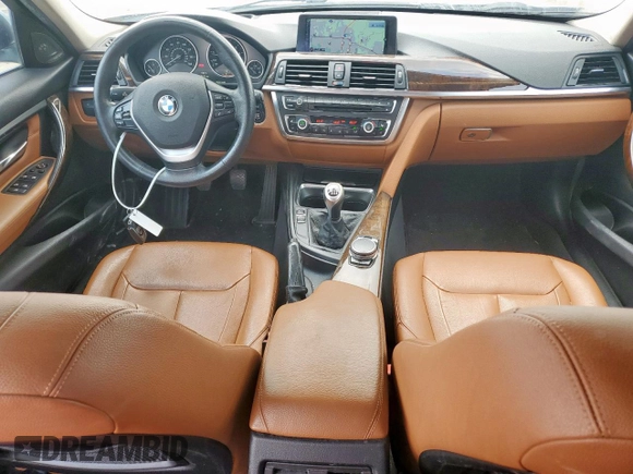 2015 BMW 3 Series 328i with VIN WBA3A5C51FF453710, listed as a Copart auction lot 58713295 with 186,395 mi miles and Salvage title. Bid and sale history available at DreamBid. Image 8.