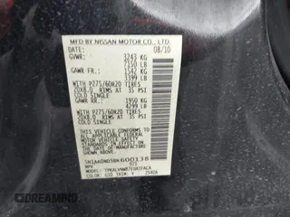 2011 Nissan Armada SV with VIN 5N1AA0ND5BN600138, listed as a IAAI auction lot 41535623 with 218,533 mi miles and . Bid and sale history available at DreamBid. Image 9.