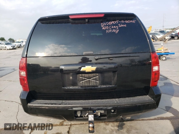 2013 Chevrolet Tahoe Commercial with VIN 1GNLC2E00DR304026, listed as a Copart auction lot 57041135 with 125,087 mi miles and Salvage title. Bid and sale history available at DreamBid. Image 6.