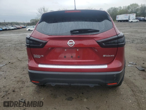 2022 Nissan Rogue Sport SV with VIN JN1BJ1BW1NW472339, listed as a Copart auction lot 51232245 with 52,579 mi miles and Salvage Title. Bid and sale history available at carsss.com. Image 6.