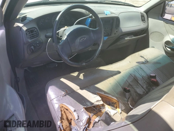 1997 Ford F-150 with VIN 1FTDF1721VND40734, listed as a Copart auction lot 62172315 with 158,102 mi miles and Salvage title. Bid and sale history available at DreamBid. Image 8.