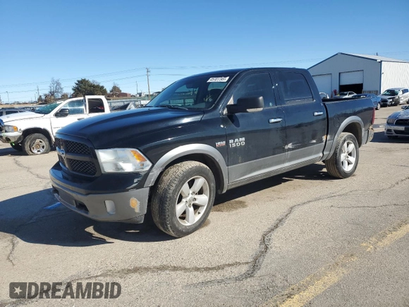 2013 Ram 1500 Outdoorsman with VIN 1C6RR7LTXDS552649, listed as a Copart auction lot 45701145 with 170,338 mi miles and Salvage Title. Bid and sale history available at carsss.com. Image 1.