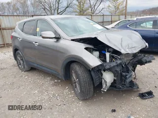 2013 Hyundai Santa Fe Sport with VIN 5XYZTDLB9DG065805, listed as a IAAI auction lot 41838398 with 103,436 mi miles. Bid and sale history available at carsss.com. Image 1.