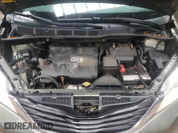 2011 Toyota Sienna LE AAS с VIN 5TDKK3DC6BS056176, выставлен на аукционе Copart как лот 58148845 с пробегом 412 435 миль миль и Чистый • Clean title. История ставок и продаж доступна на DreamBid. Изображение 12.