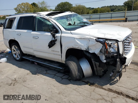 2019 GMC Yukon Denali with VIN 1GKS1CKJ7KR194428, listed as a Copart auction lot 71191064 with 56,409 mi miles and Salvage Title. Bid and sale history available at carsss.com. Image 4.