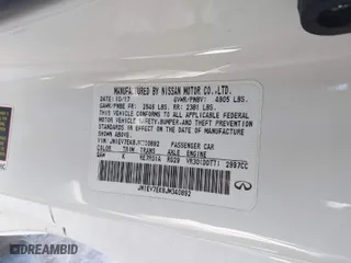 2018 Infiniti Q60 3.0t LUXE with VIN JN1EV7EK8JM340892, listed as a IAAI auction lot 41168632 with 68,647 mi miles. Bid and sale history available at carsss.com. Image 9.