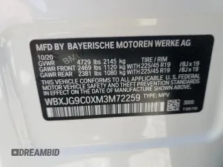 2021 BMW X1 xDrive28i с VIN WBXJG9C0XM3M72259, выставлен на аукционе Copart как лот 62037915 с пробегом 23 432 миль миль и Списание • Salvage title. История ставок и продаж доступна на DreamBid. Изображение 13.
