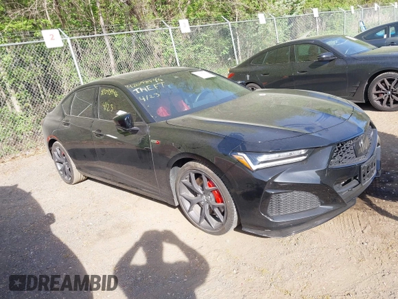 2023 Acura TLX Type S with VIN 19UUB7F91PA004042, listed as a IAAI auction lot 42098946 with Not Provided miles and . Bid and sale history available at DreamBid. Image 1.
