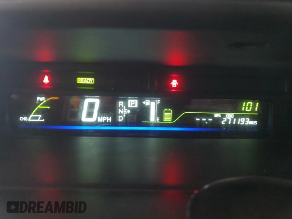 2013 Toyota Prius Two with VIN JTDZN3EUXD3259587, listed as a Copart auction lot 55118155 with 271,193 mi miles and Salvage Title. Bid and sale history available at DreamBid. Image 9.