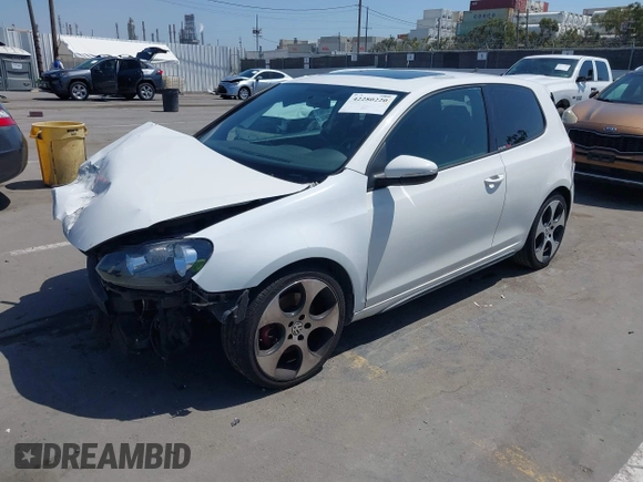 2012 Volkswagen GTI PZEV with VIN WVWED7AJ0CW257431, listed as a IAAI auction lot 42280220 with Not provided miles and . Bid and sale history available at DreamBid. Image 2.