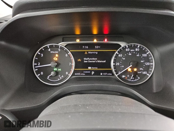2025 Nissan Rogue SV with VIN 5N1BT3BA6SC775620, listed as a Copart auction lot 53378745 with 4,495 mi miles and Clean Title. Bid and sale history available at DreamBid. Image 9.