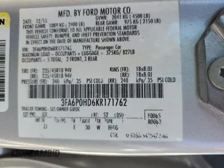 2019 Ford Fusion SE with VIN 3FA6P0HD6KR171762, listed as a Copart auction lot 51949405 with 158,196 mi miles and Clean Title. Bid and sale history available at carsss.com. Image 13.