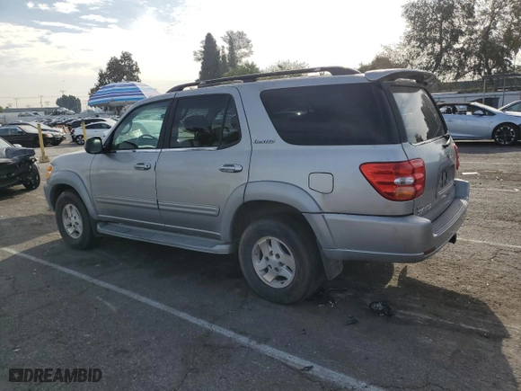 2002 Toyota Sequoia Limited with VIN 5TDZT38AX2S072840, listed as a Copart auction lot 83274324 with 316,545 mi miles and Clean Title. Bid and sale history available at carsss.com. Image 2.