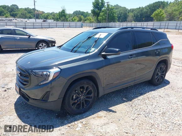 2021 GMC Terrain SLE with VIN 3GKALMEV5ML337302, listed as a IAAI auction lot 39609961 with 72,042 mi miles and . Bid and sale history available at carsss.com. Image 2.