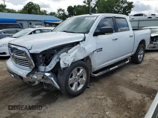 2016 Ram 1500 Big Horn with VIN 3C6RR7LT5GG344982, listed as a Copart auction lot 58986555 with 101,283 mi miles and Salvage title. Bid and sale history available at DreamBid. Image 1.