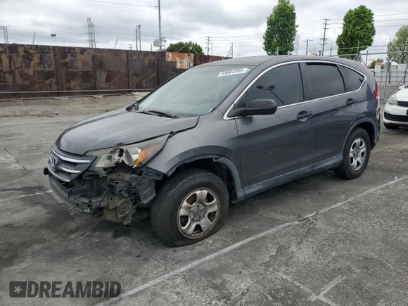 2013 Honda CR-V LX with VIN 2HKRM3H34DH502711, listed as a Copart auction lot 53884995 with 135,324 mi miles and Salvage Title. Bid and sale history available at carsss.com. Image 1.