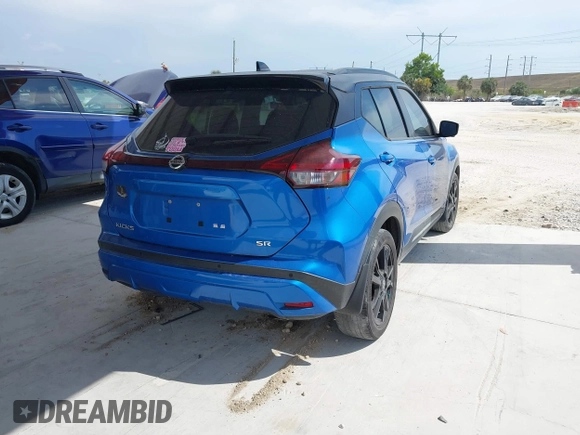 2021 Nissan Kicks SR with VIN 3N1CP5DV2ML498807, listed as a IAAI auction lot 41880588 with 92,794 mi miles and . Bid and sale history available at DreamBid. Image 4.