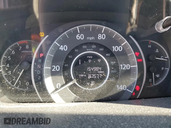 2014 Honda CR-V LX with VIN 2HKRM4H33EH640358, listed as a Copart auction lot 45844405 with 154,984 mi miles and Salvage Title. Bid and sale history available at carsss.com. Image 9.