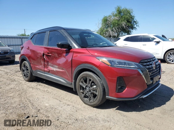 2023 Nissan Kicks SR with VIN 3N1CP5DV2PL494843, listed as a Copart auction lot 51781015 with 18,346 mi miles and Salvage Title. Bid and sale history available at carsss.com. Image 4.