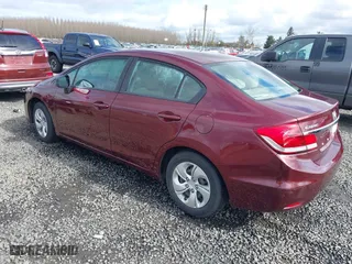 2013 Honda Civic Sdn LX with VIN 2HGFB2F52DH538253, listed as a IAAI auction lot 41824855 with 1 mi miles. Bid and sale history available at carsss.com. Image 3.