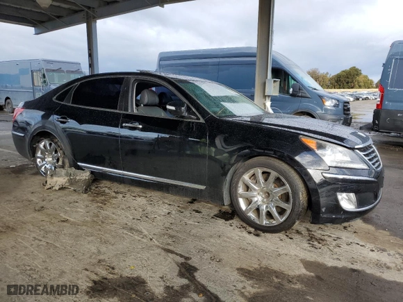 2012 Hyundai Equus Signature with VIN KMHGH4JH4CU056843, listed as a Copart auction lot 48989495 with NaN miles and Salvage Title. Bid and sale history available at carsss.com. Image 4.