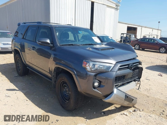 2023 Toyota 4Runner TRD Off Road Premium with VIN JTERU5JR1P6202743, listed as a IAAI auction lot 42021717 with 27,687 mi miles and . Bid and sale history available at DreamBid. Image 1.
