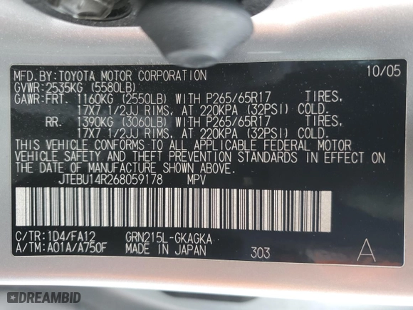 2006 Toyota 4Runner SR5 with VIN JTEBU14R268059178, listed as a Copart auction lot 50108645 with 96,359 mi miles and Salvage Title. Bid and sale history available at carsss.com. Image 15.