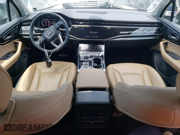 2022 Audi Q7 Premium Plus with VIN WA1LJBF75ND010480, listed as a Copart auction lot 59338214 with 14,851 mi miles and Salvage title. Bid and sale history available at DreamBid. Image 8.