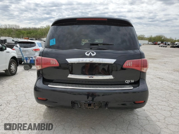 2011 Infiniti QX56 7-passenger with VIN JN8AZ2NE8B9005573, listed as a Copart auction lot 53086155 with 166,571 mi miles and Clean Title. Bid and sale history available at carsss.com. Image 6.
