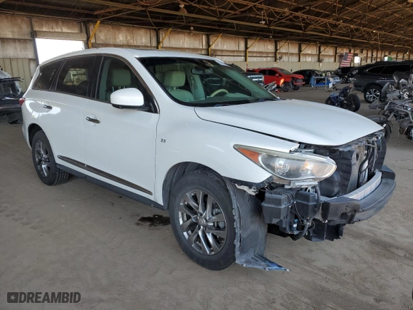 2014 Infiniti QX60 with VIN 5N1AL0MNXEC507359, listed as a Copart auction lot 50095575 with 171,094 mi miles and Salvage Title. Bid and sale history available at carsss.com. Image 4.