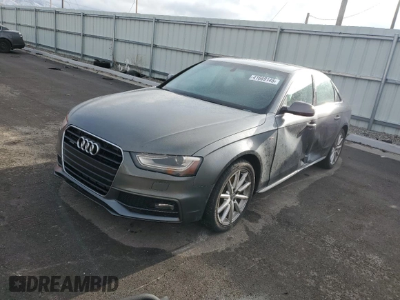 2016 Audi A4 Premium with VIN WAUBFAFL3GN011714, listed as a Copart auction lot 41669145 with 101,608 mi miles and Salvage Title. Bid and sale history available at carsss.com. Image 1.