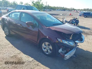 2015 Honda Civic LX with VIN 19XFB2F59FE026566, listed as a IAAI auction lot 41898679 with 42,112 mi miles. Bid and sale history available at carsss.com. Image 1.