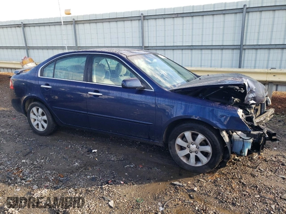 2007 Kia Optima EX with VIN KNAGE124875154603, listed as a Copart auction lot 79768494 with 76,588 mi miles and Salvage Title. Bid and sale history available at carsss.com. Image 4.